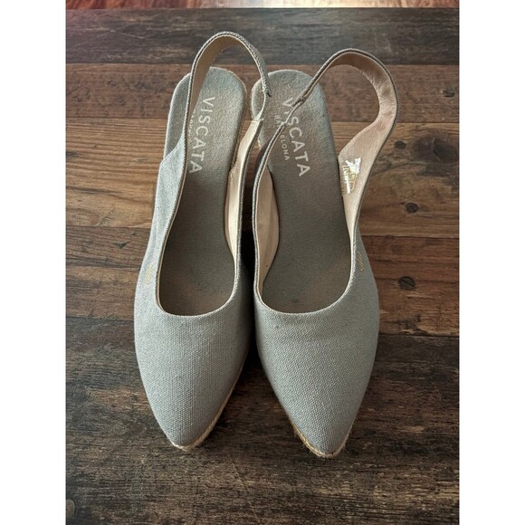 Viscata Gray Slingback Wedges Size 42 EUR 11 US - Picture 1 of 6